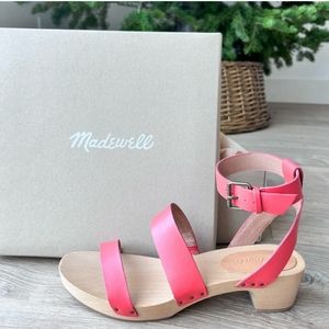Madewell Ankle-Strap Clog Sandal size 8 leather